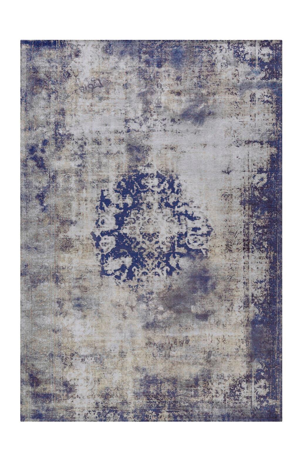 Flachwebeteppich Vintage 8403 Blau - Blau, Konventionell, Textil (200/290cm) - Kayoom
