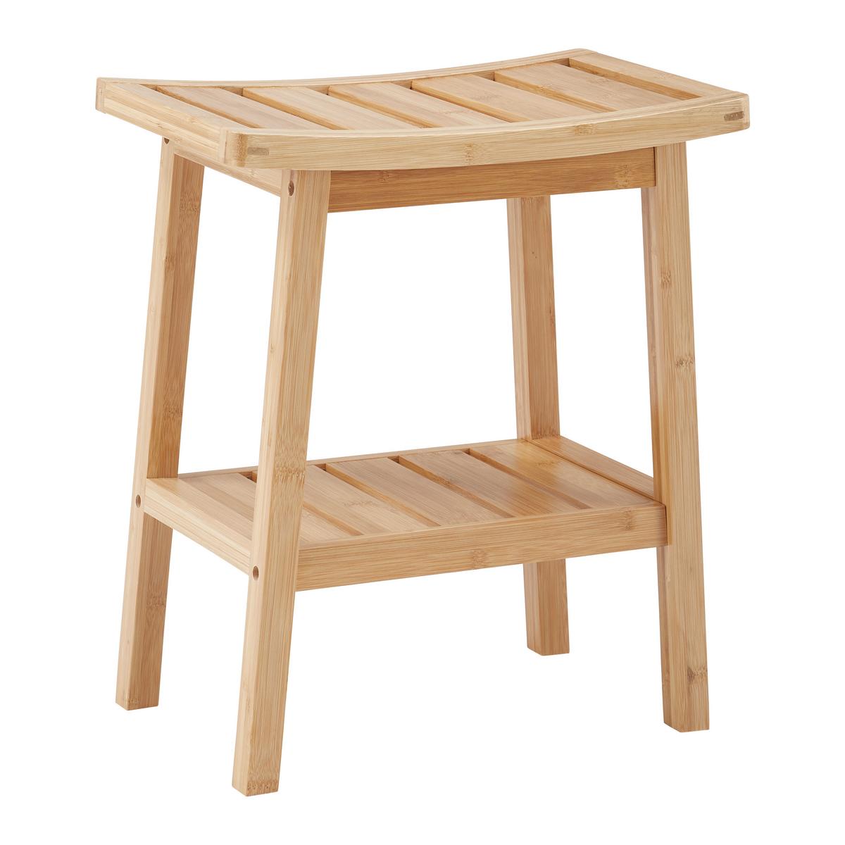 Hocker Bonny Naturfarben Bambus - Naturfarben, MODERN, Naturmaterialien (45/46/25cm) - Bessagi Home
