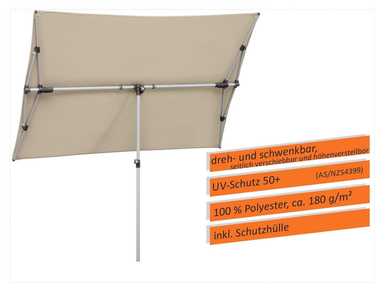 Ampelschirm Novara ca.190x188x140cm Naturfarben - Anthrazit/Naturfarben, Basics, Textil/Metall (190/188/140cm) - Schneider