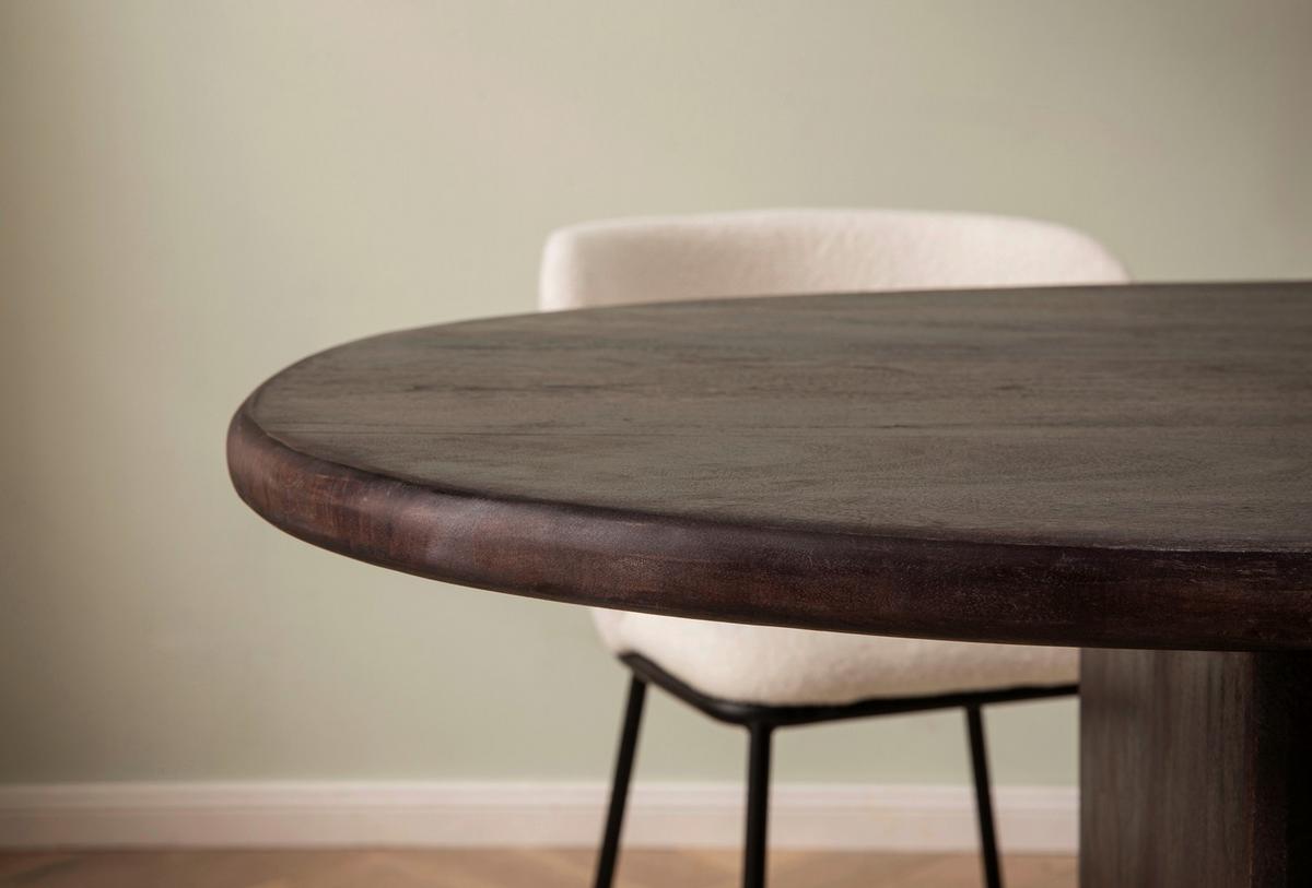 Jedilna Miza Akazie, Pravi Les, 180x90cm - temno rjava, Design, les (180/90/75cm) - MID.YOU