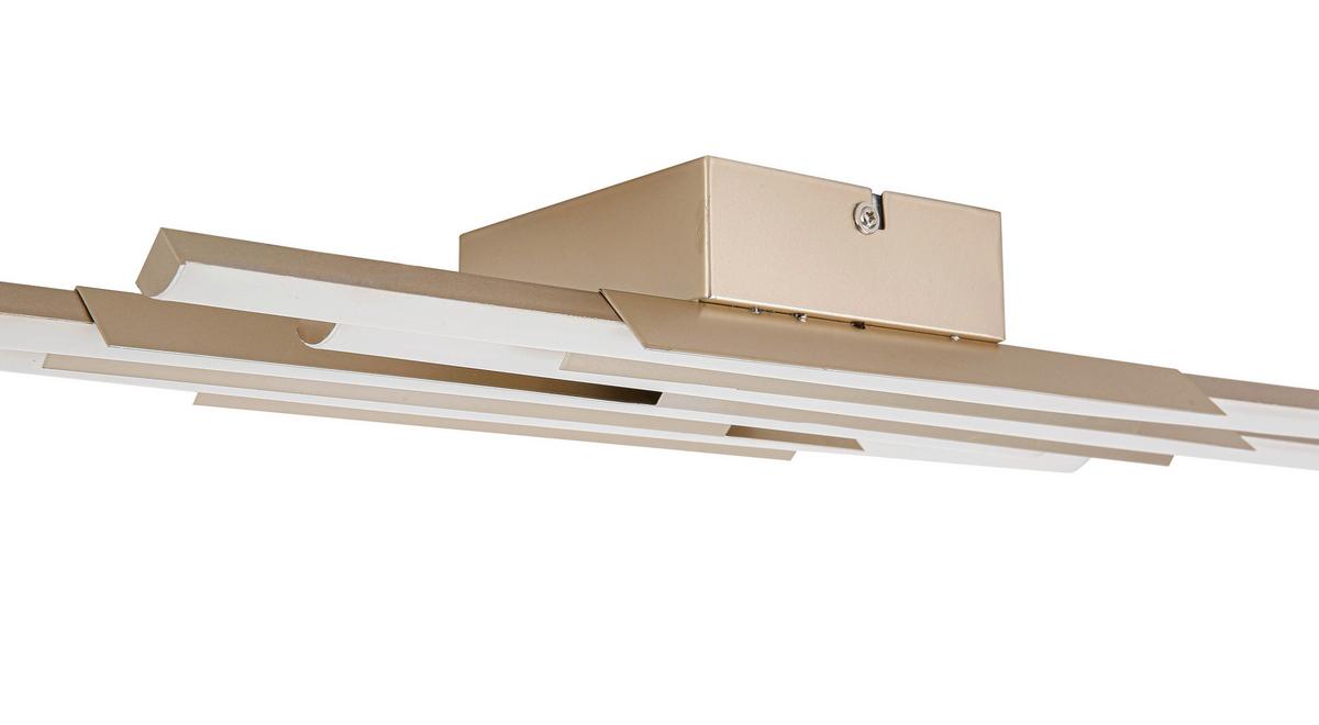 LED-Deckenleuchte Lir Champagner max. 30 Watt - Champagner, MODERN, Kunststoff/Metall (68/15cm) - Mömax