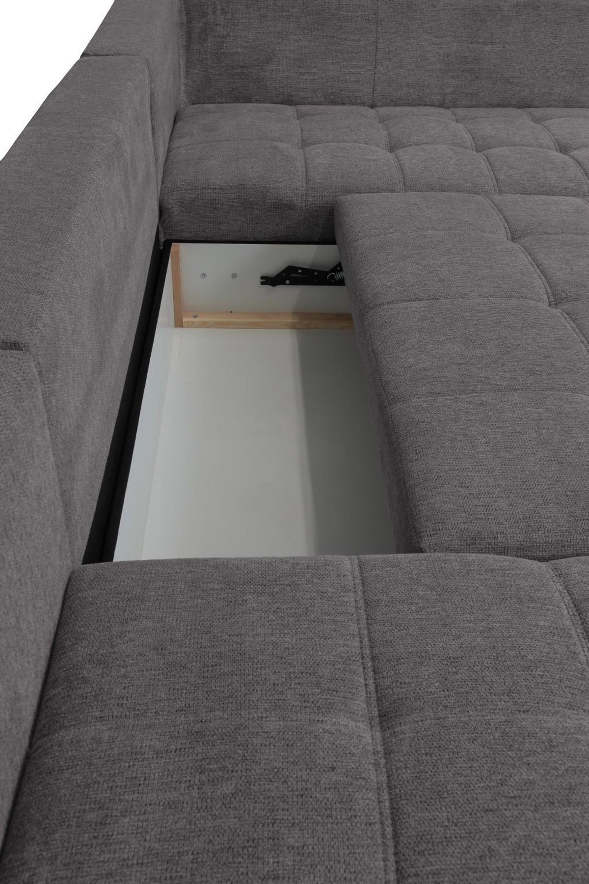 Kutna Garnitura Senso - boje kroma/antracit, Moderno, tekstil/drvo (183/346/197cm) - Modern Living