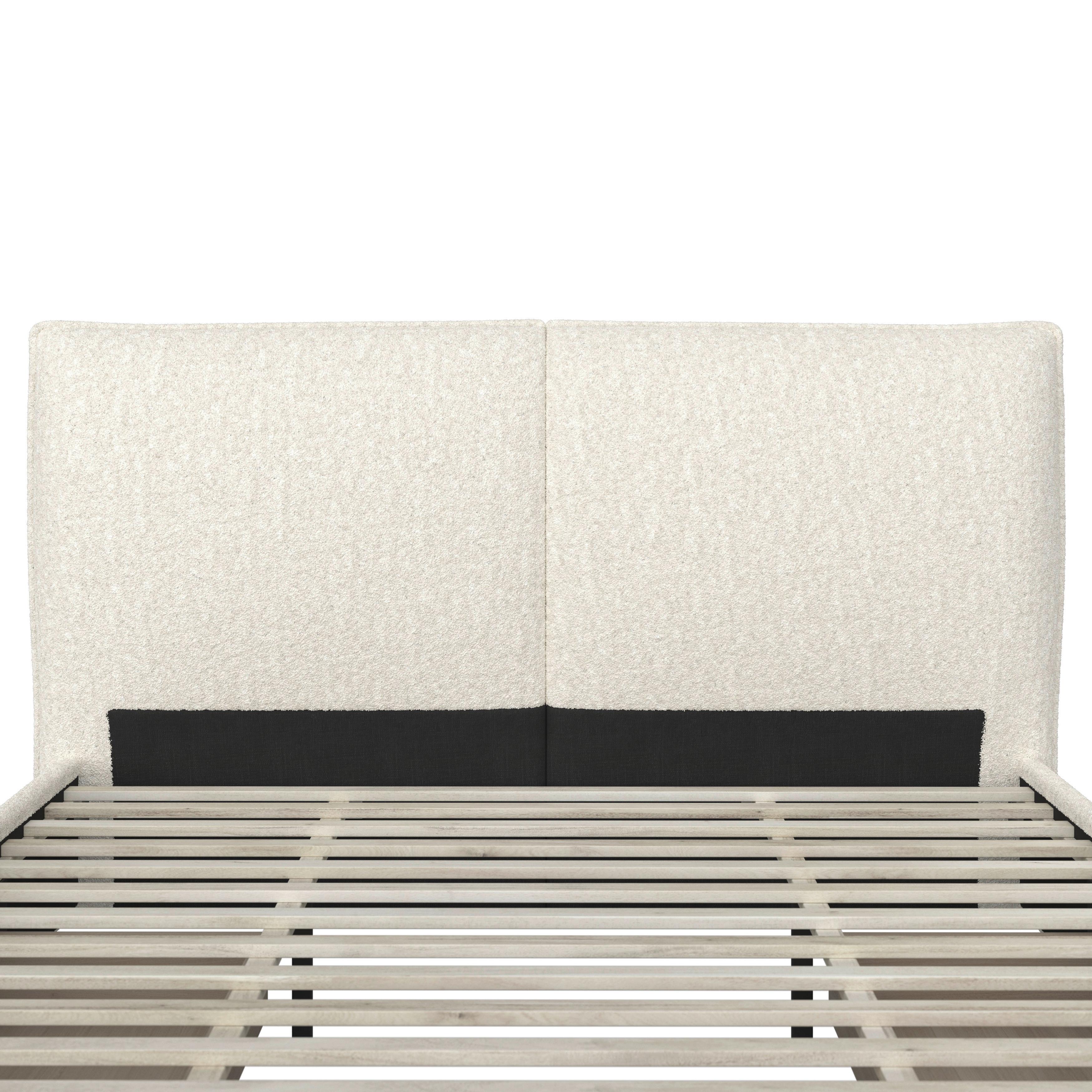 STOPPAD SÄNG ELLI - Elfenbein/ljusbrun, Modern, trämaterial/trä (180/200cm) - Bessagi Home