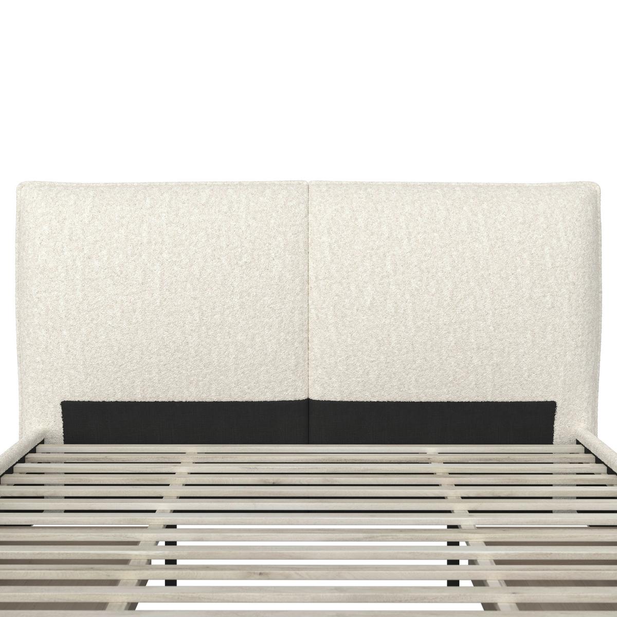Polsterbett Elli ca. 180x200 cm Elfenbein - Hellbraun/Elfenbein, Modern, Holz/Holzwerkstoff (180/200cm) - Bessagi Home