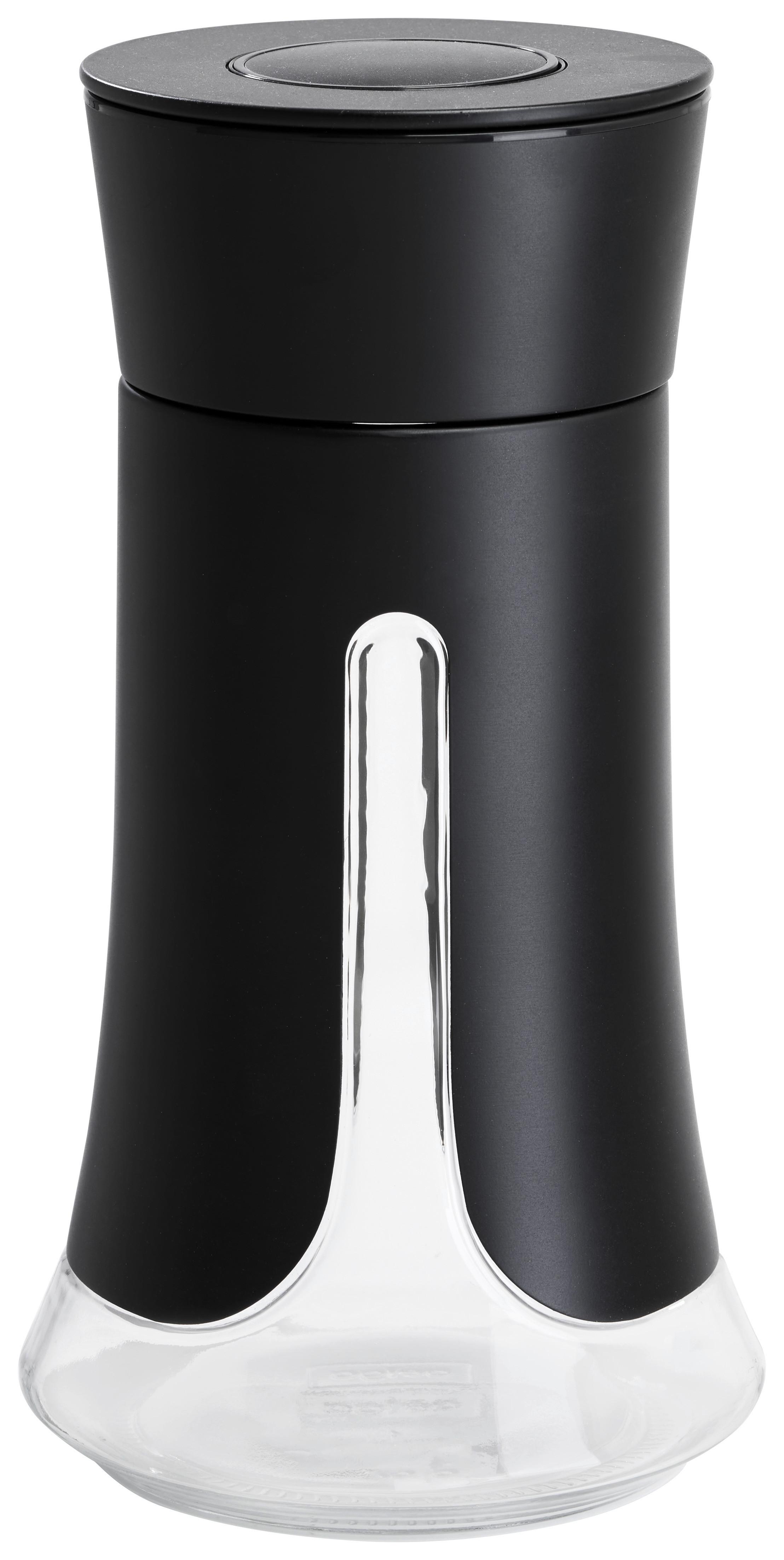 Vorratsdose Aurelius - M in Schwarz matt - Schwarz, MODERN, Glas/Kunststoff (12/22,2cm) - Premium Living