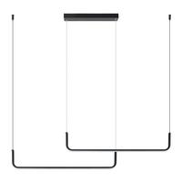 Hängeleuchte Lp-1015/2p Basic - Schwarz, Design, Metall (120/42/180cm)