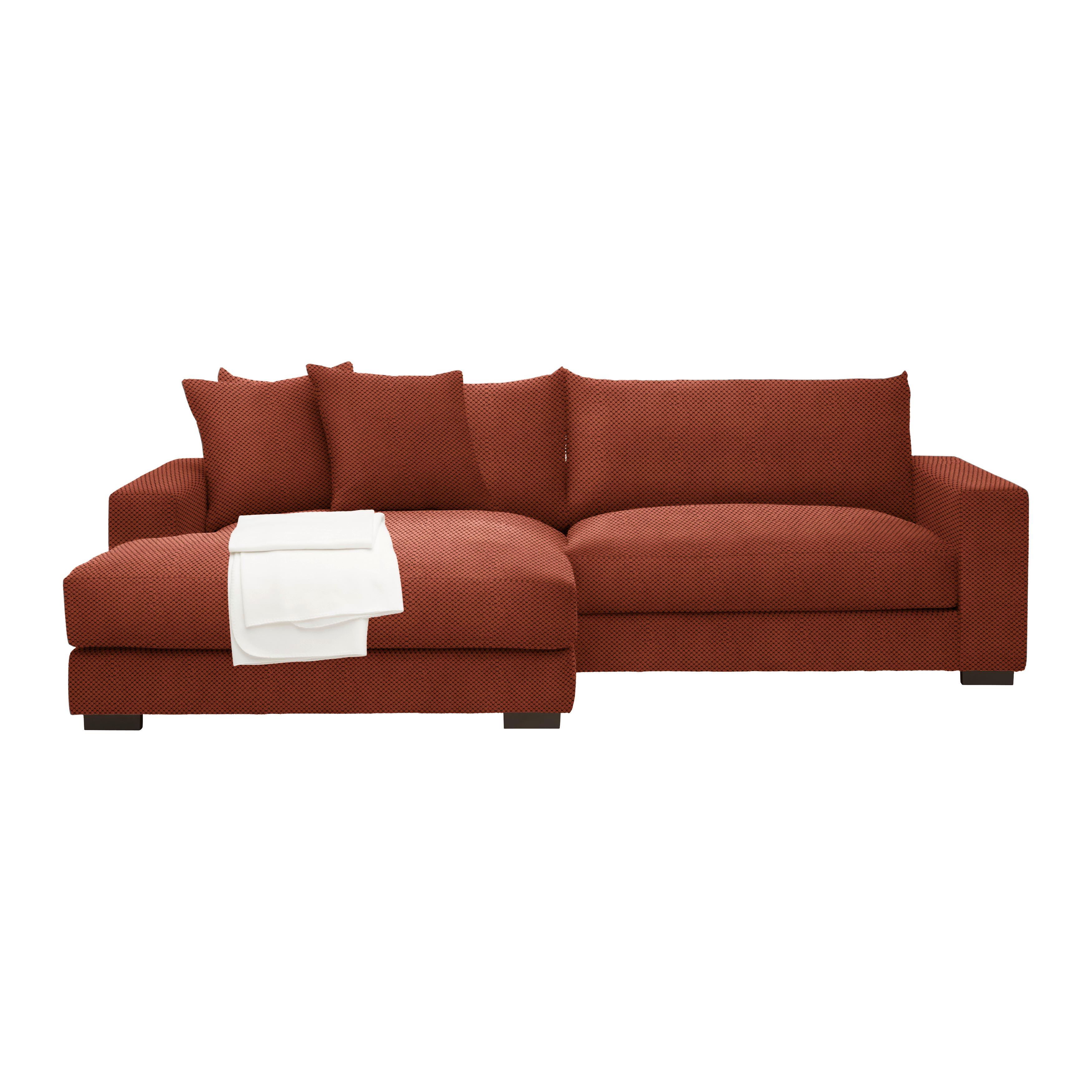 Ecksofa Pedro Terracotta - Terracotta, MODERN, Textil (180/83/265cm) - Mömax
