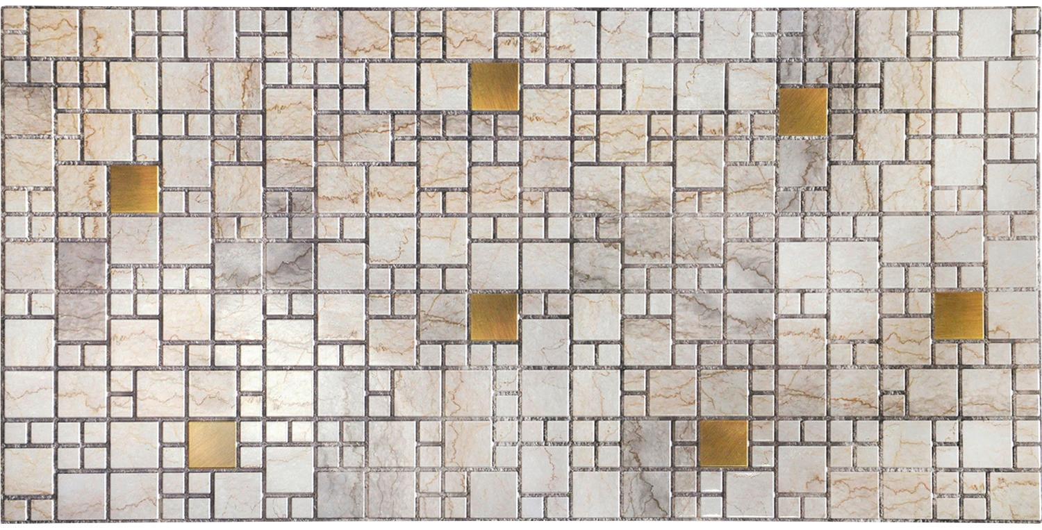 Pvc-falburkoló Marble And Gold - műanyag (98/49,8/0,3cm)