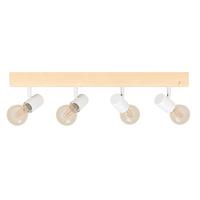 Strahler 33172* Townshend 3 - Weiss/Braun, Natur, Holz/Metall (63/5/63cm) - Eglo