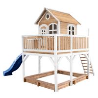 Spielturm Liam aus Holz - Blau/Braun, Basics, Holz (613/291/277cm) - Ambia Garden