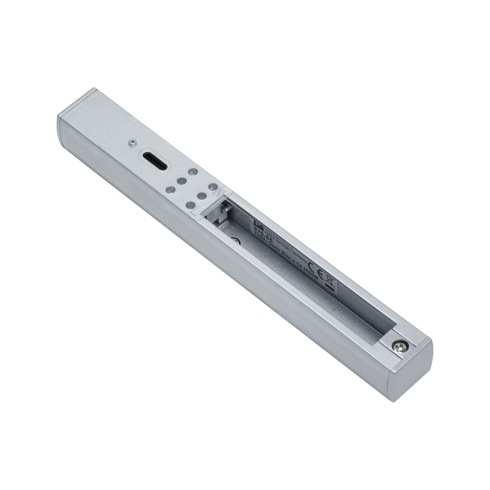 Schienensystem-Einspeiser Endeinspeisung max. 1000 W - Chromfarben, Basics, Kunststoff/Metall (18,7/8,3cm) - Paulmann