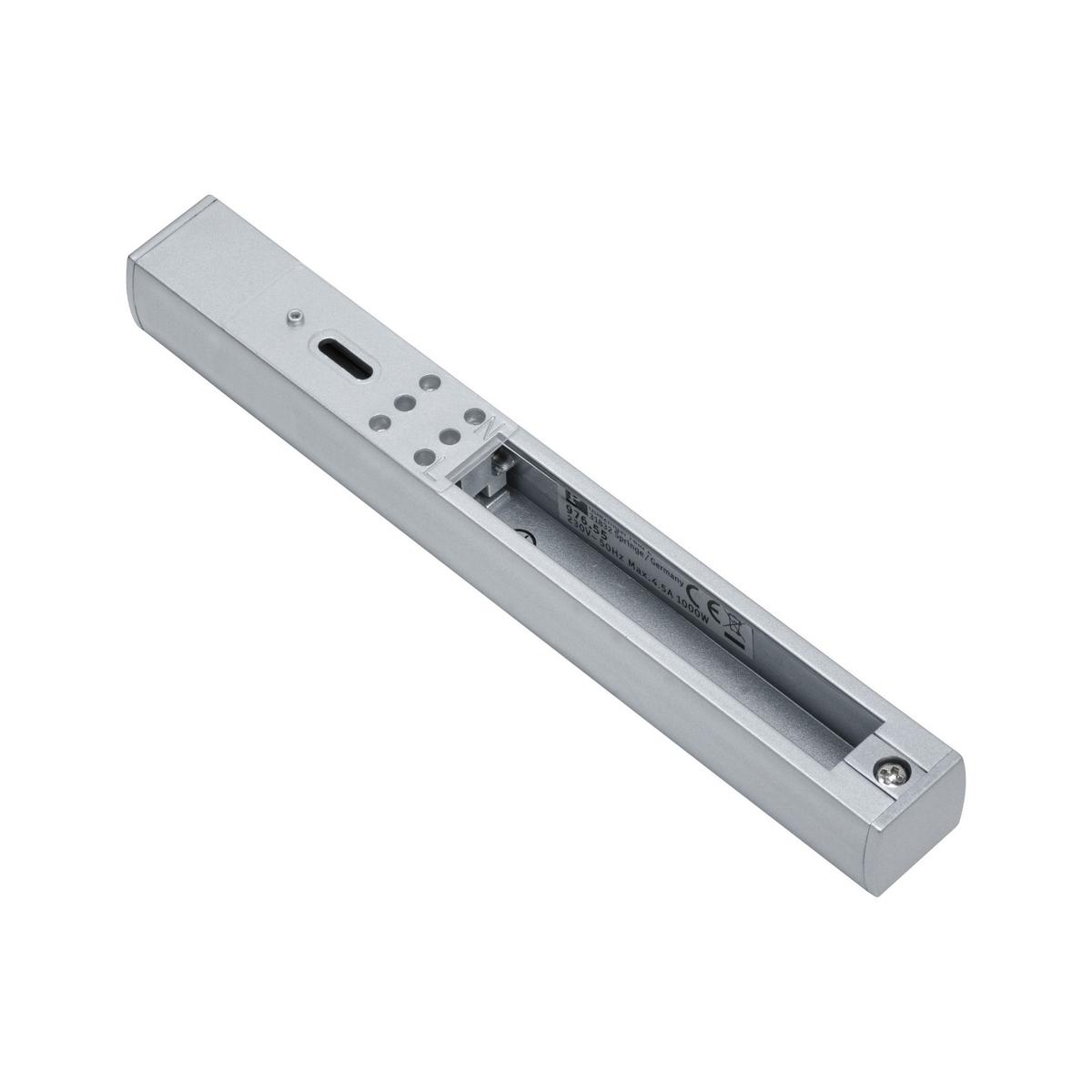 Schienensystem-Einspeiser Endeinspeisung max. 1000 W - Chromfarben, Basics, Kunststoff/Metall (18,7/8,3cm) - Paulmann