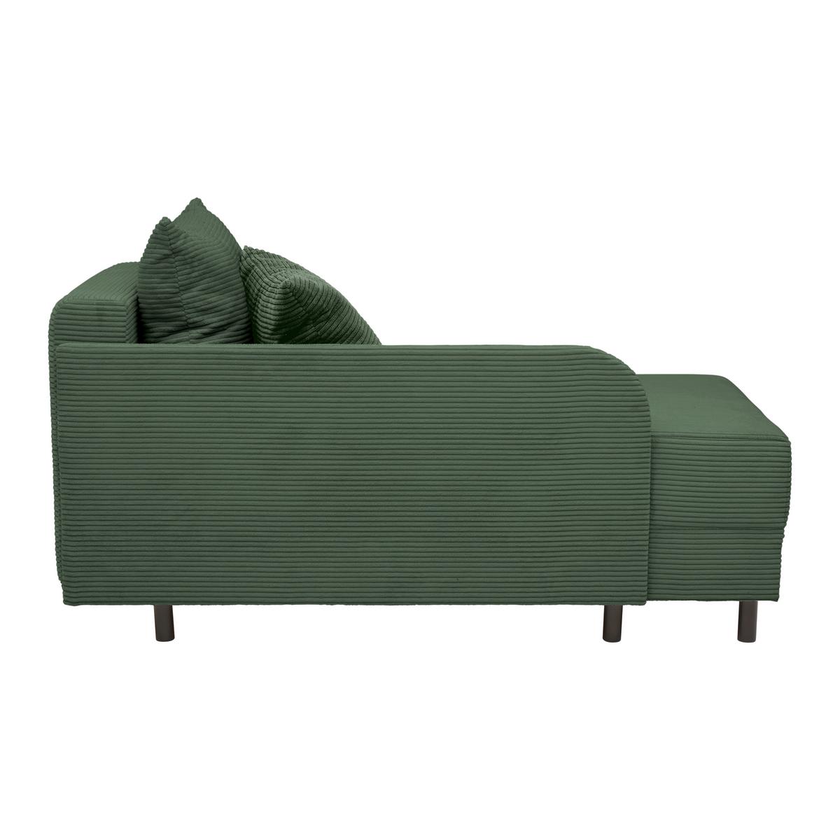 Liege Nova Olivgrün - Schwarz/Olivgrün, MODERN, Holz/Textil (145/62/85cm) - Mömax