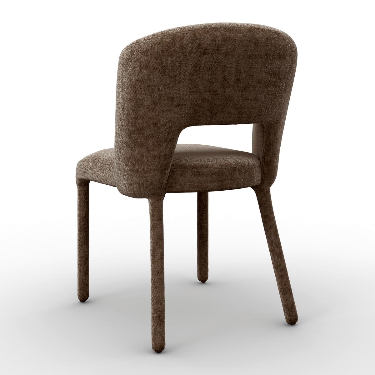Stuhl Anea Braun Webstoff Gepolstert - Braun, MODERN, Holz/Textil (52/79/55,5cm) - Bessagi Home
