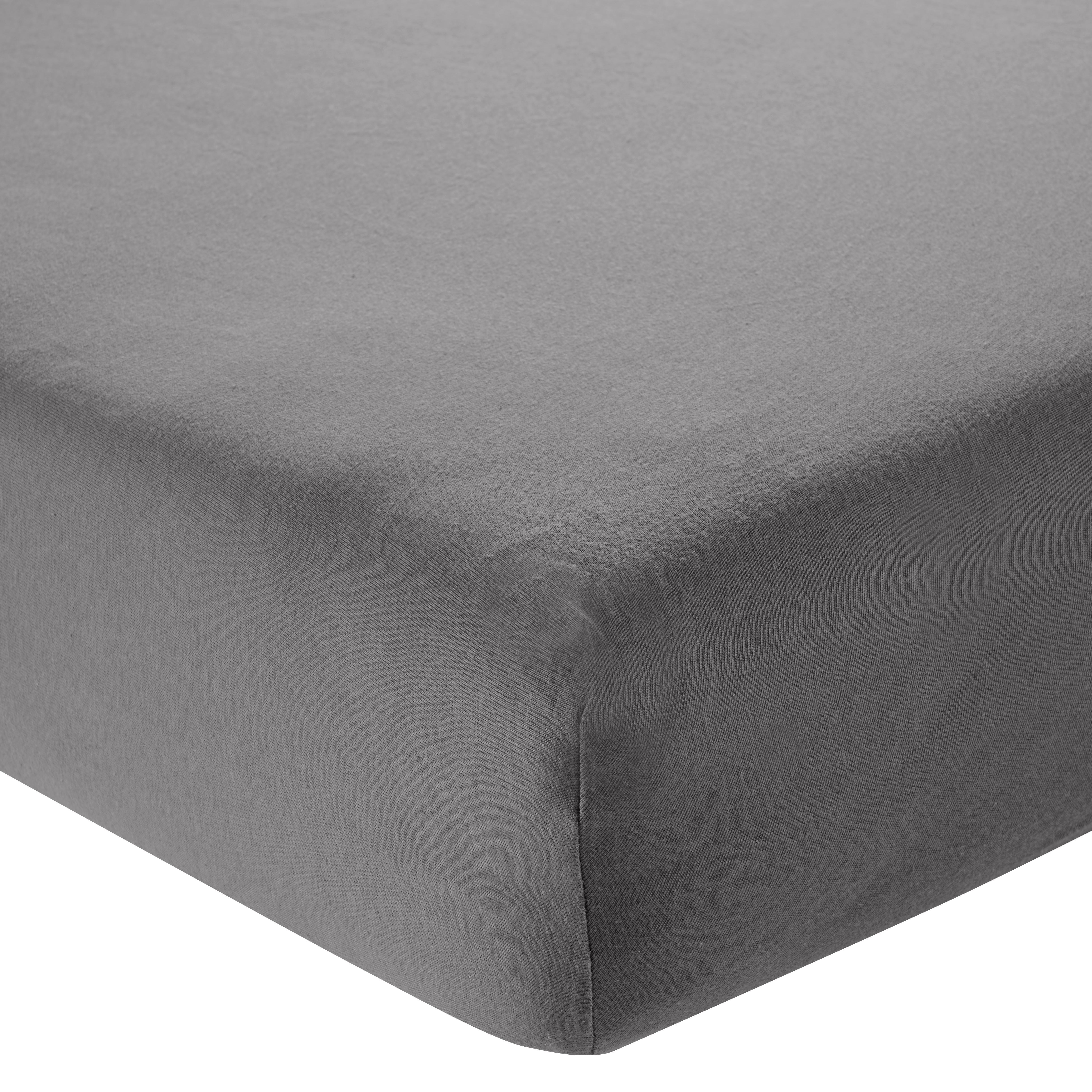 Spannleintuch Basic Anthrazit ca. 140-160x200cm - Anthrazit, Modern, Textil (140/200cm) - Modern Living