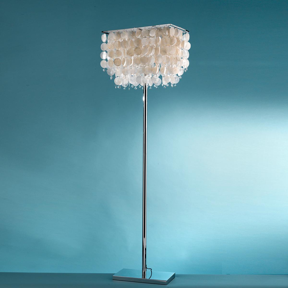 Állólámpa 4766/pt - világosszürke/krómszínű, Basics, műanyag/természetes anyagok (30/50/155cm)