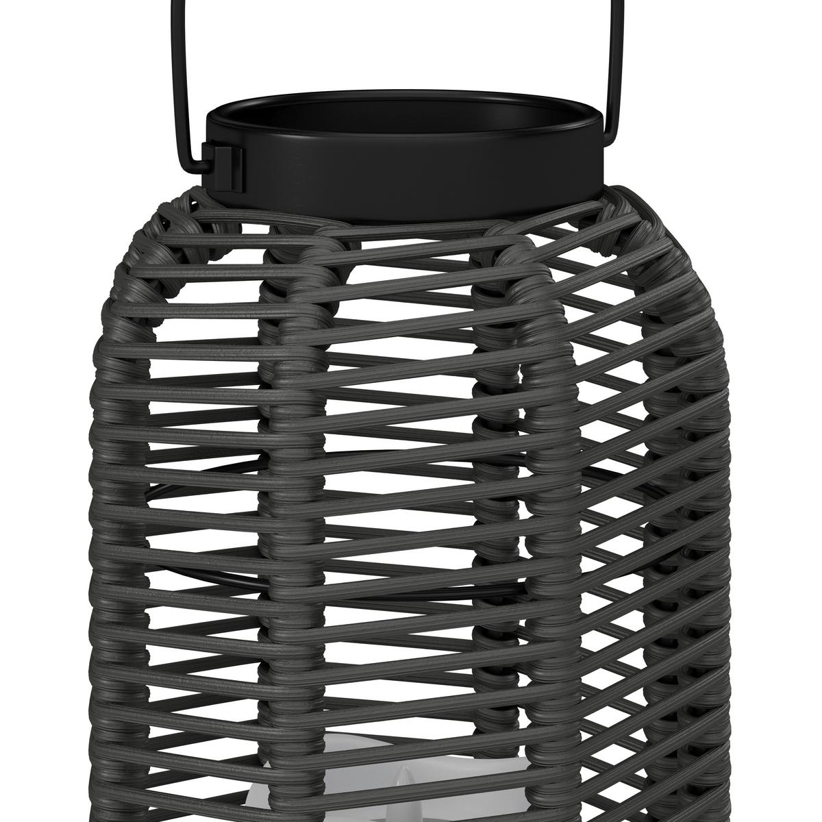 Solarleuchte Rica Schwarz Metall/Kunststoff - Schwarz, MODERN, Kunststoff/Metall (16/28/16cm) - Bessagi Garden