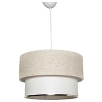 LAMPA WISZĄCA CORBEU - CREAM - kremowy/biały, Design, metal/tkanina (30/75cm) - P & B