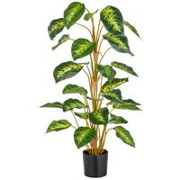 Kunstpflanze Diffenbachia Grün/Schwarz ca. 90cm - Schwarz/Braun, Basics, Kunststoff (90cm) - P & B