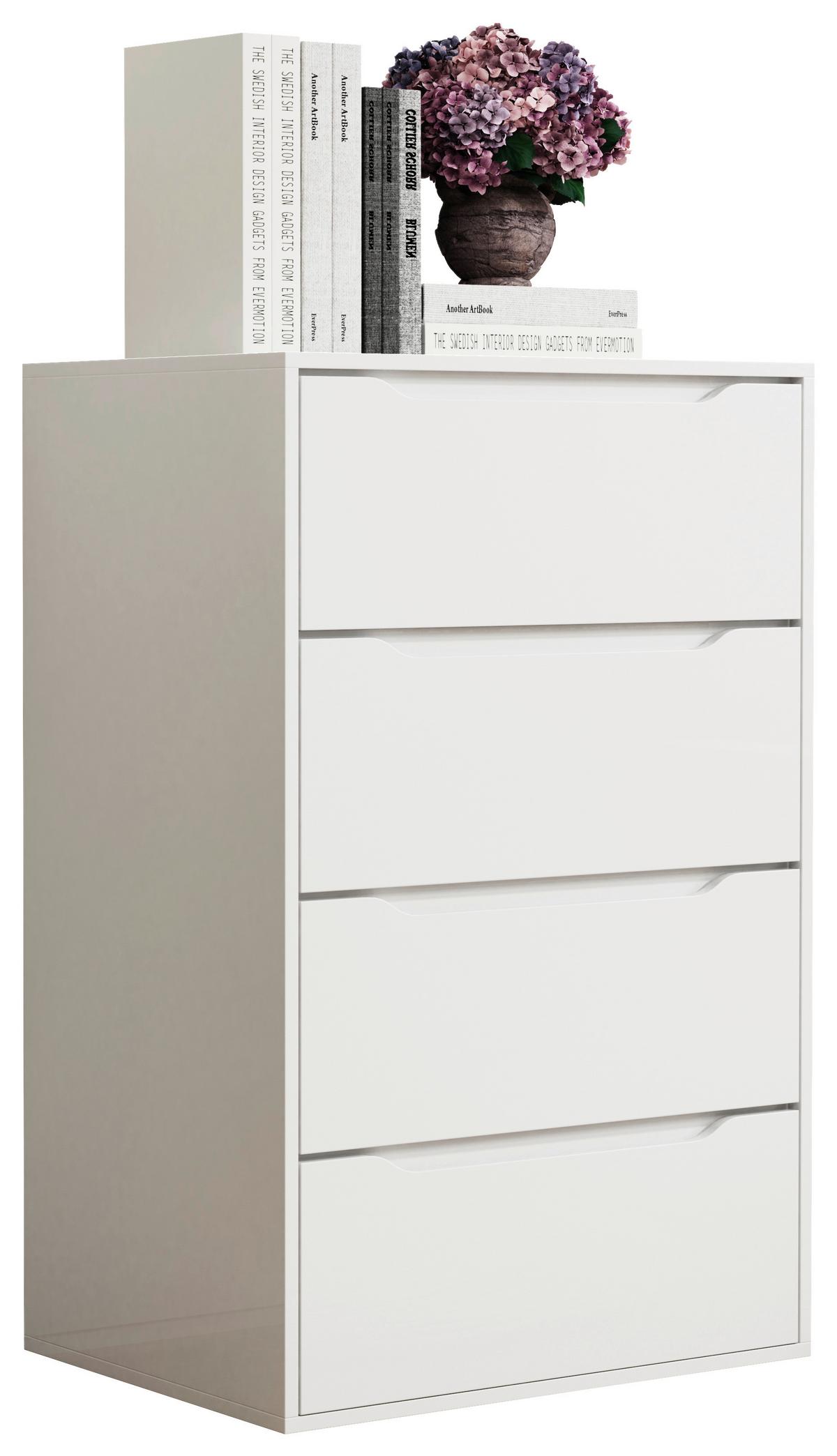 KOMMODE MALIRA XL - Weiss, Design, Holzwerkstoff (65/102/48cm) - MID.YOU