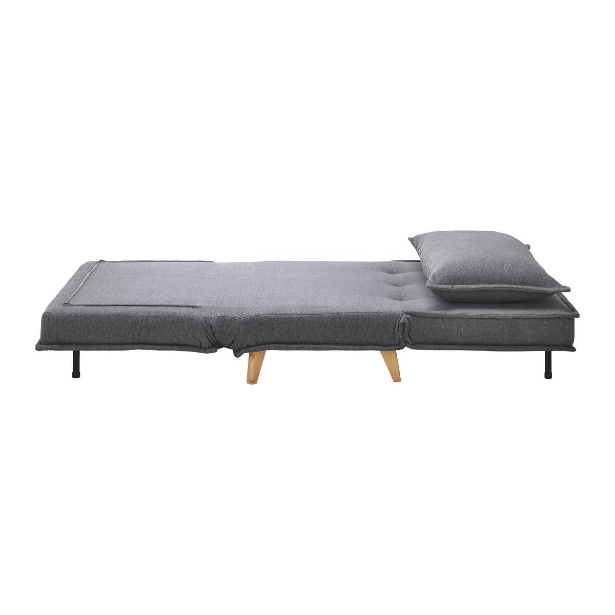 Fotoliu extensibil LAYLA - gri închis, Modern, lemn/textil (104/92/84cm) - Bessagi Home