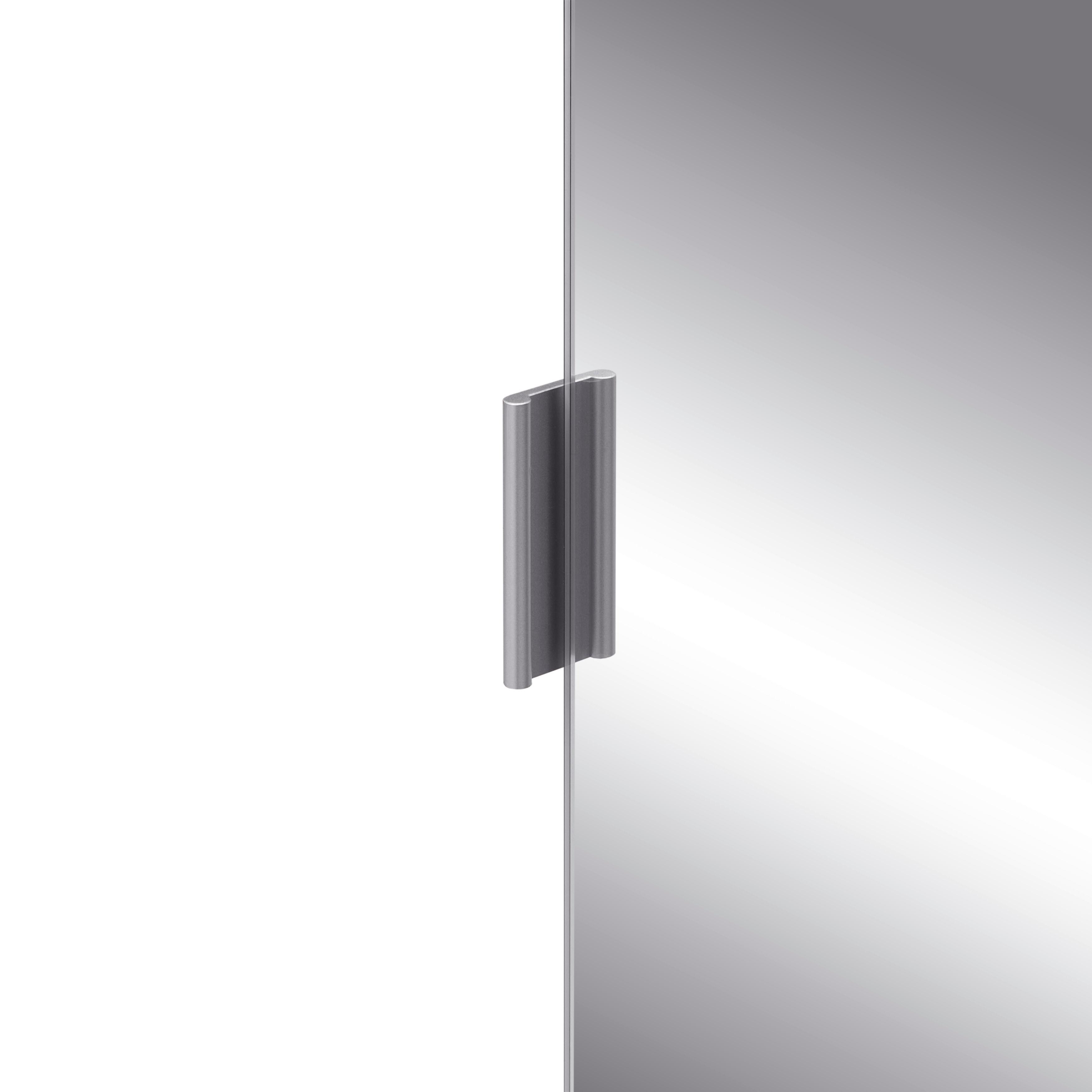 HÖGSKÅP BASIX -EXKLUSIV- - vit/kromfärg, Basics, trämaterial/glas (30/185/39,6cm) - Mömax