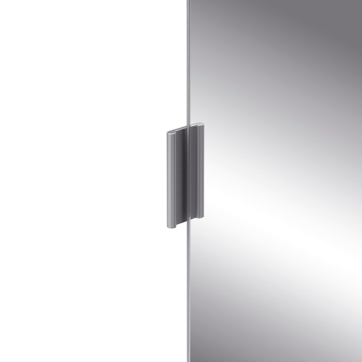 Hochschrank Basix Weiß ca. 30x185x39,6cm - Chromfarben/Weiß, Basics, Glas/Holzwerkstoff (30/185/39,6cm) - Mömax