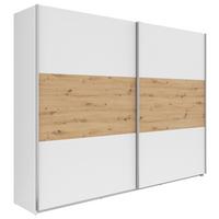 Ormar S Kliznim Vratima Saturn - bijela/srebrne boje, Konvencionalno, drvni materijal/metal (270/210/59cm) - Based