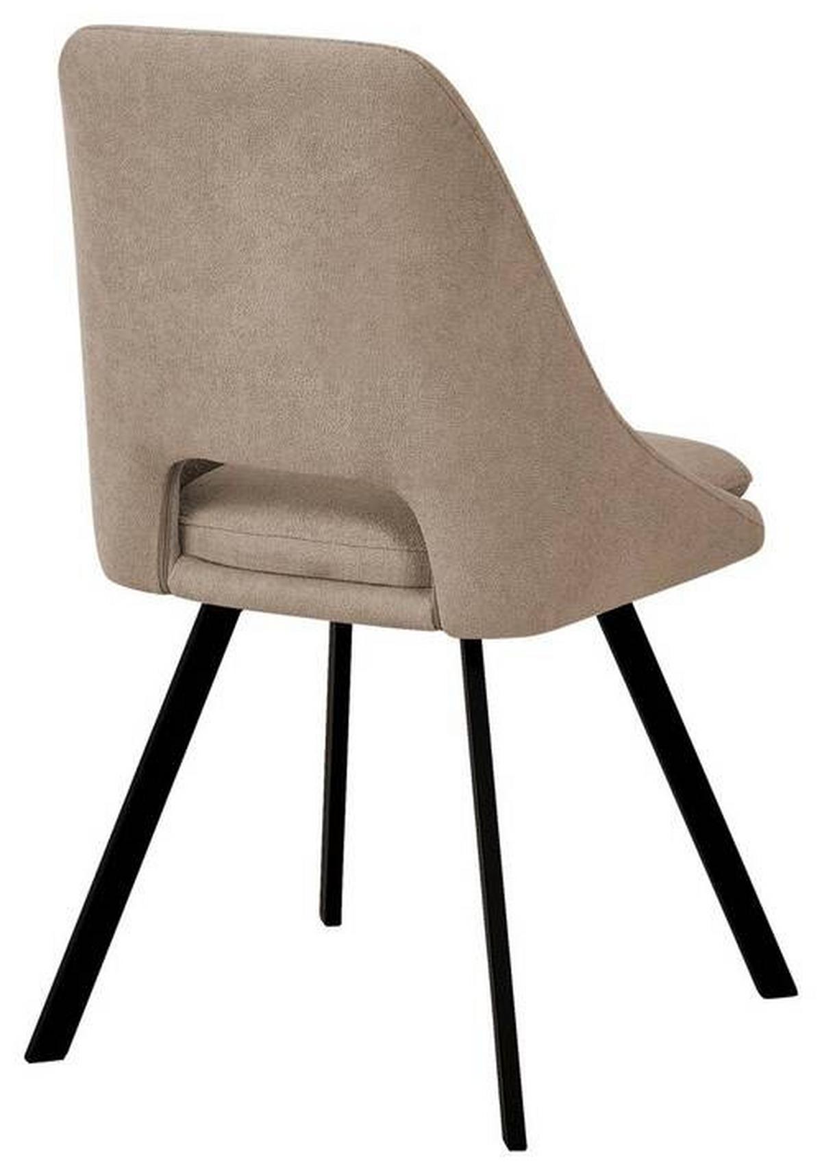 KRZESŁO WALLY - czarny/taupe, Design, metal/tkanina (48/85/56cm) - Boxxx