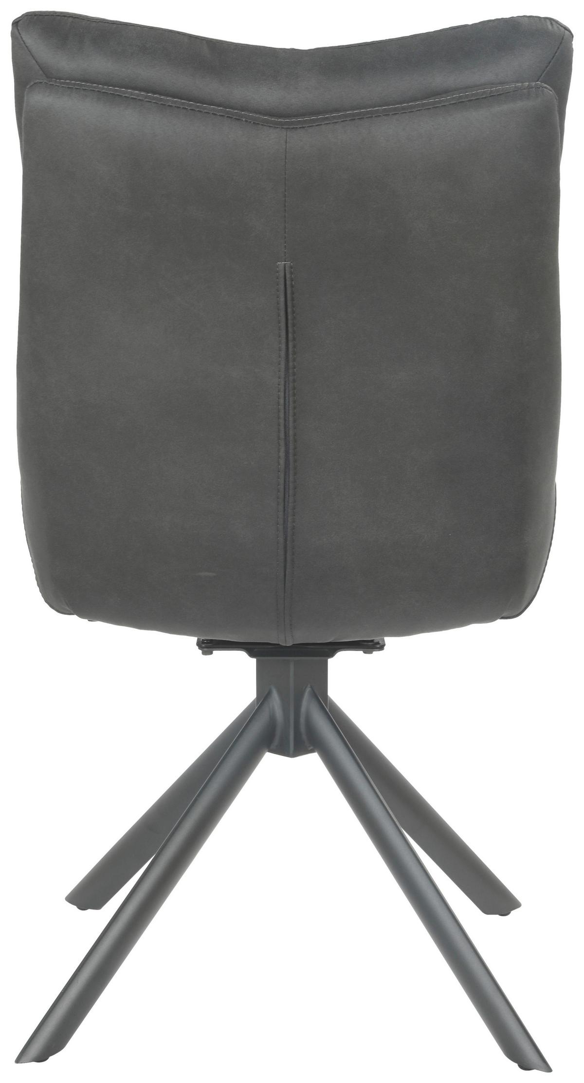 Scaun REMY - gri închis/negru, Design, metal/textil (49/67/89,5cm) - Premium Living