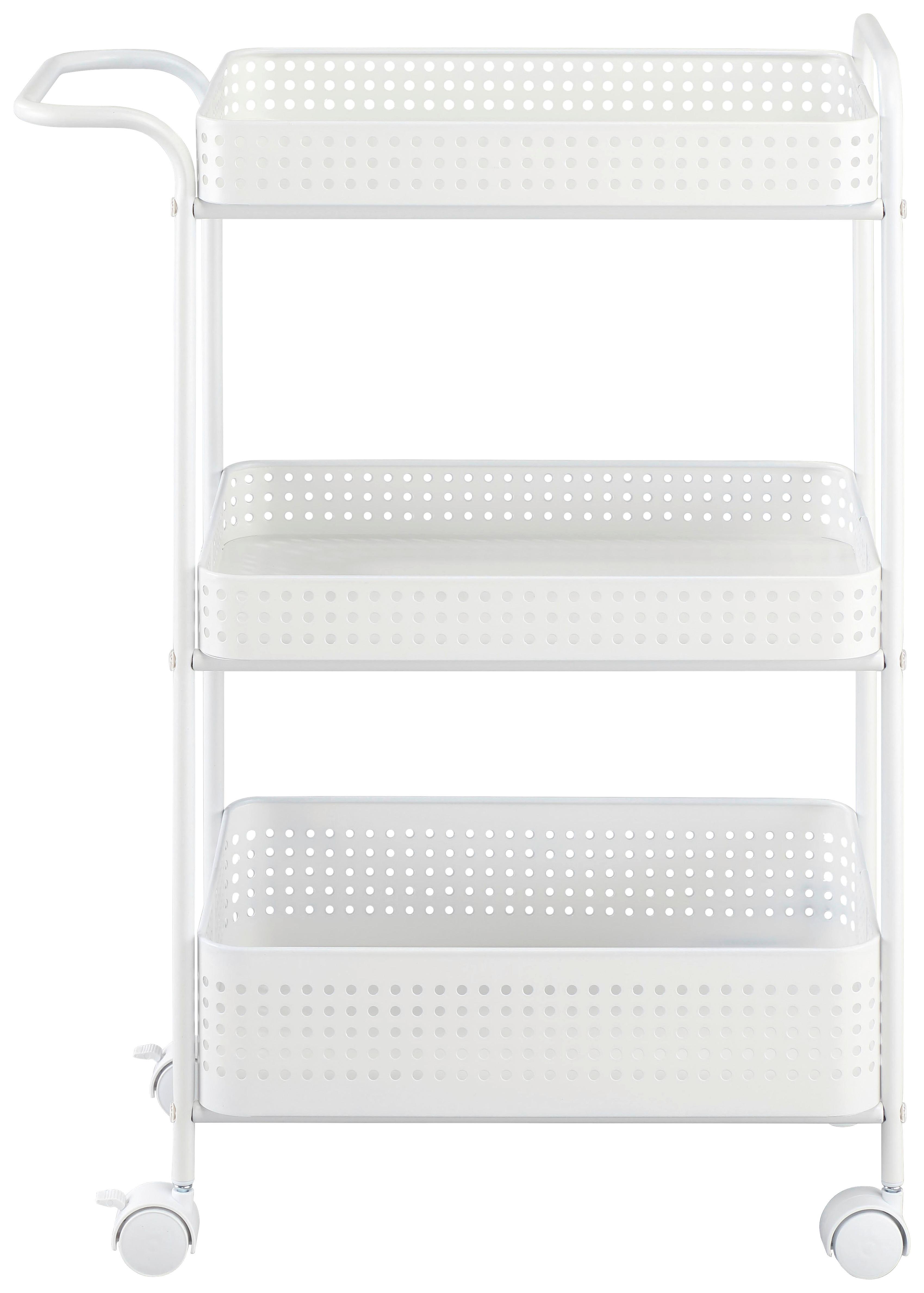 RULLVAGN ANCONA -EXKLUSIV- -SB- - vit, Modern, metall/plast (52/72/28cm) - Mömax