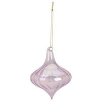 Christbaumhänger ROZE - Hellrosa/Transparent, Glas (8/8/10cm)