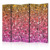 Paravent the Language of Gelb/Pink - Pink/Gelb, Basics, Holz/Textil (225/172/3cm) - artgeist