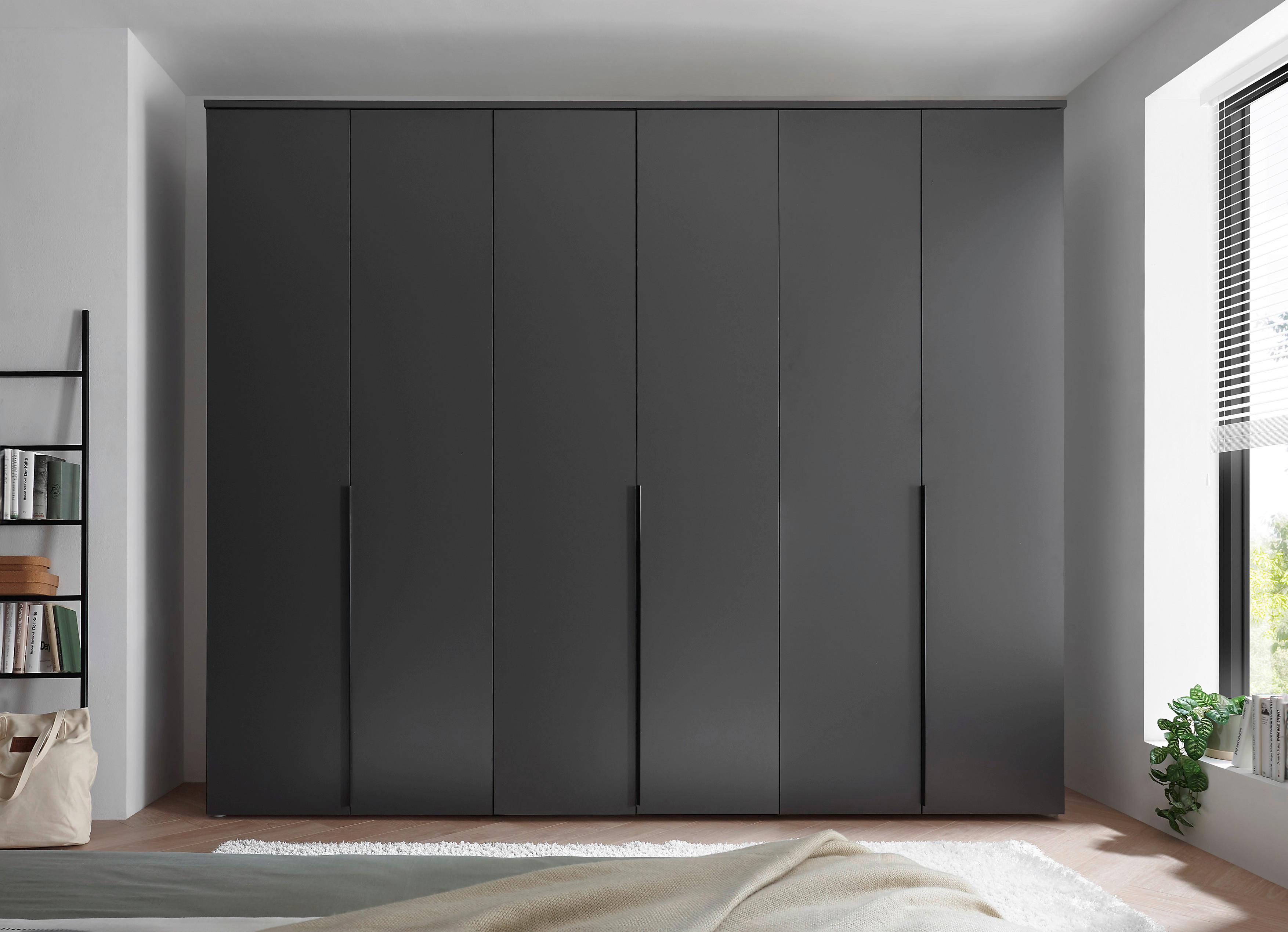 SZAFA UCHYLNA KEVO - czarny/kolor grafitowy, Modern, materiał drewnopochodny/tworzywo sztuczne (270/225/52cm) - MID.YOU