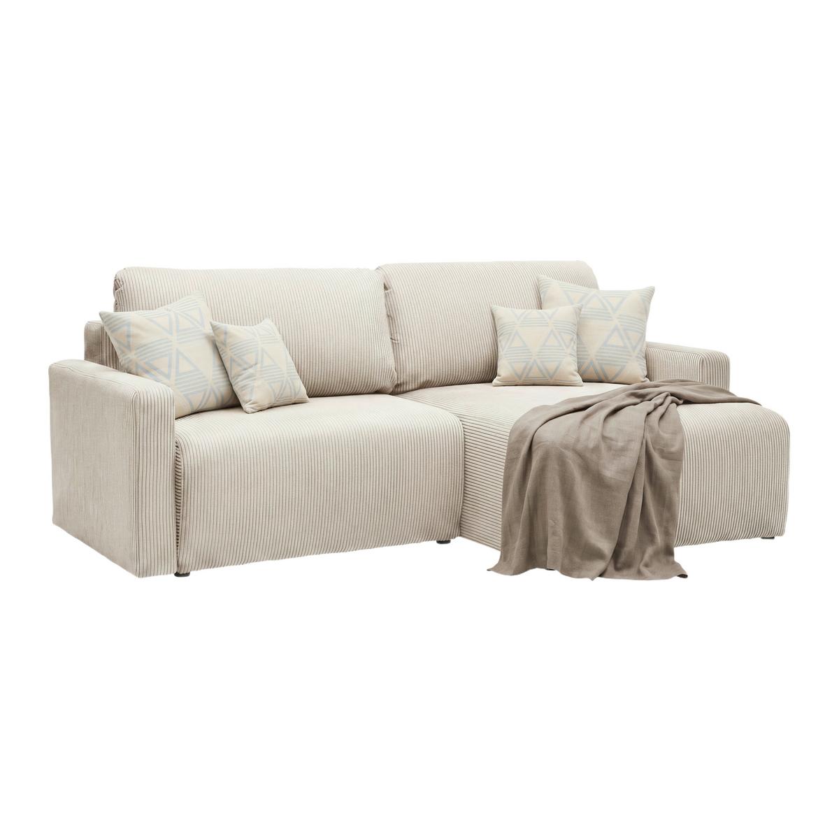 Ecksofa Dave -Top- -Based- - Beige, Modern, Textil (227/146cm) - Based