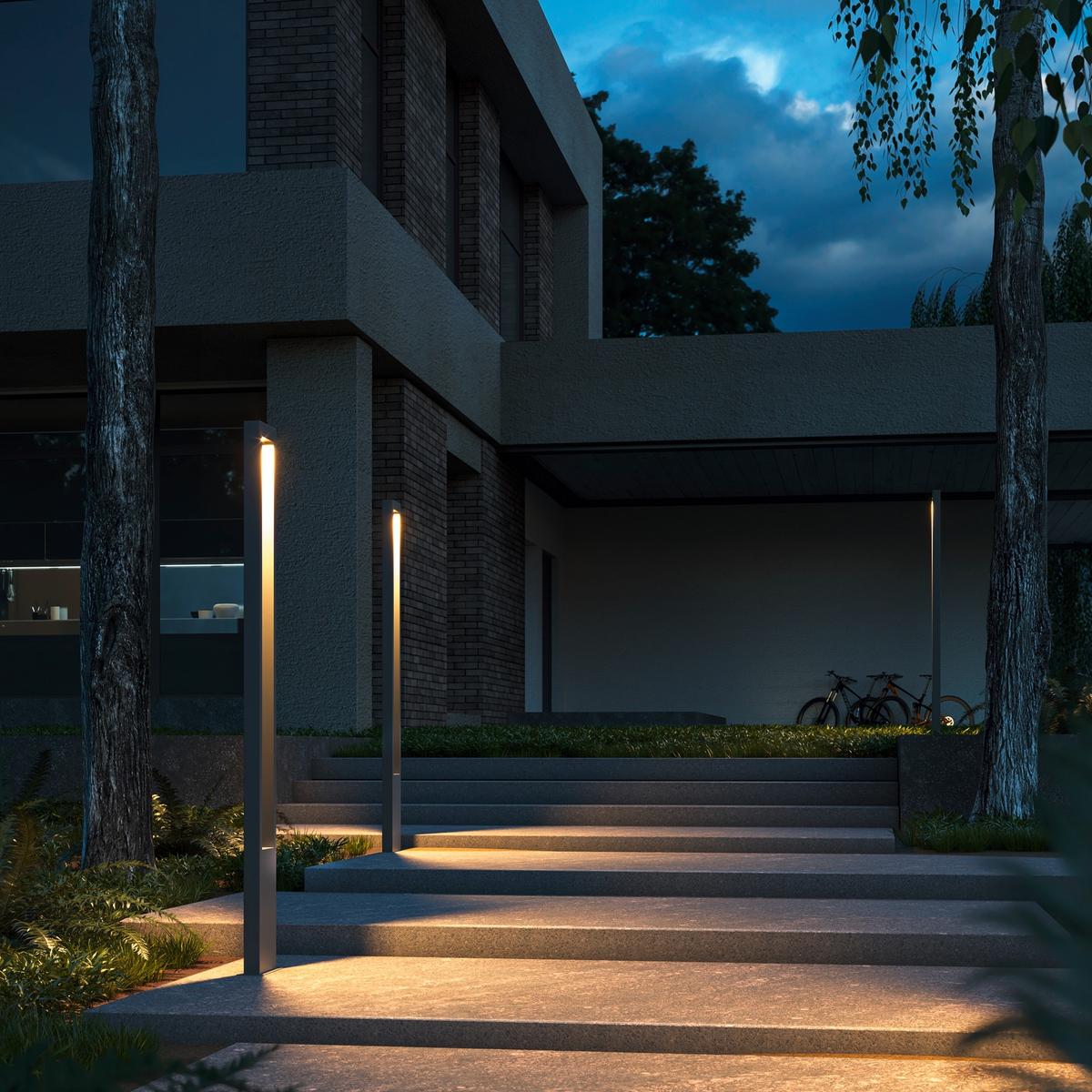 LUMINAIRE D'ALLÉE AUßENBONN - Graphitfarben, Trend, Metall (6/20/200cm) - MAYTONI