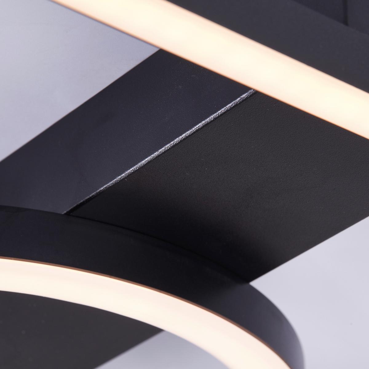 LED-Paneel Maureen Schwarz max. 24 Watt - Schwarz, Design, Kunststoff/Metall (5/40/40cm) - Brilliant