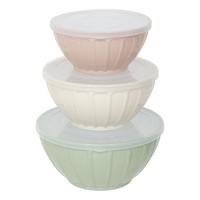 Set castroane salată 3/1 Lido - verde deschis/bej, Basics, plastic (26/12,5cm)
