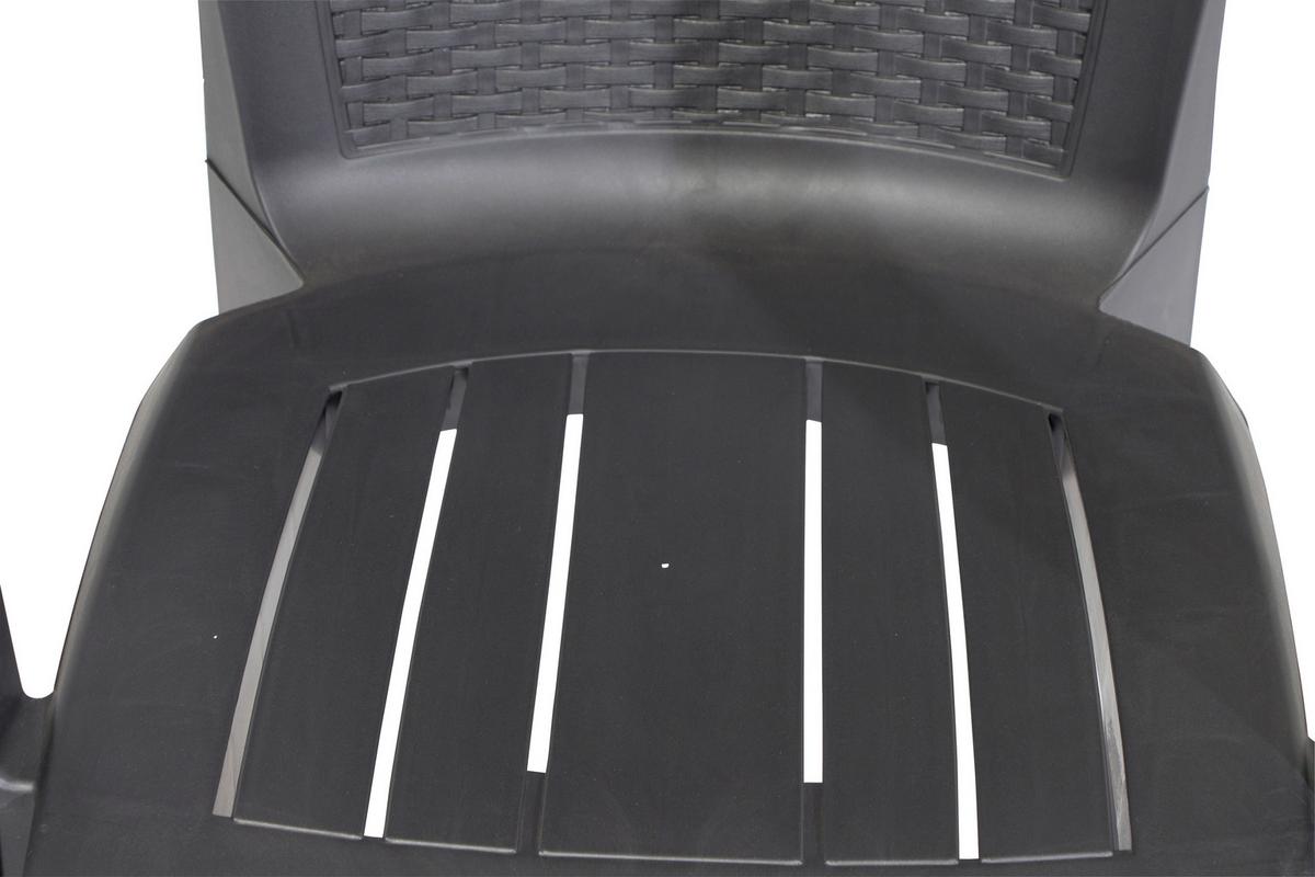 Stapelsesses-Set 4er-Set Anthrazit - Anthrazit, KONVENTIONELL, Kunststoff (55/91/46cm) - Siena Garden