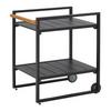 SERVERINGSVAGN RICCARDO - mörkgrå/naturfärgad, Modern, metall/plast (72/76/52cm) - Bessagi Garden