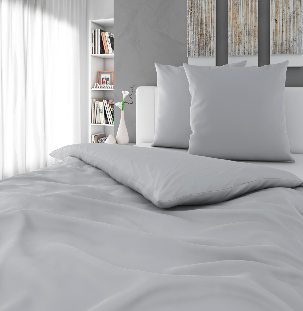 POŚCIEL SEGESTA - szary, Modern, tkanina (200/200cm) - Novel