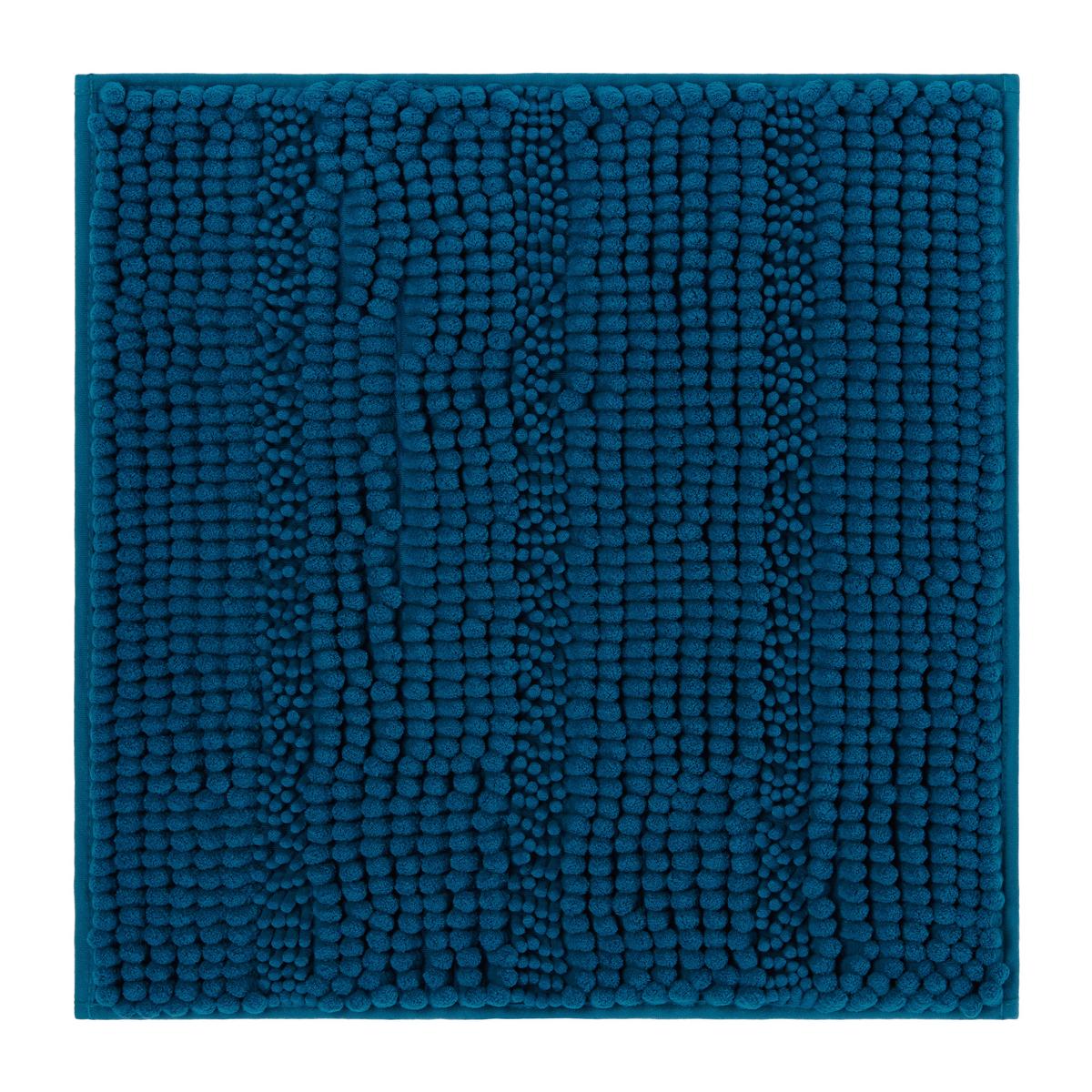 Fürdőszobaszőnyeg Uwe 50/50cm - olajkék, textil (50/50cm) - Modern Living