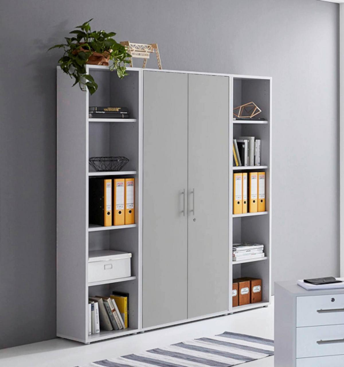 AKTENSCHRANK OFFICE EDITION - SW SET 3 - Hellgrau, MODERN, Holzwerkstoff (172,6/185,6/33cm) - MID.YOU