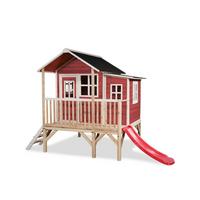 Spielhaus Exit Loft Rot - Rot, KONVENTIONELL, Holz (322/190/215cm) - EXIT Toys