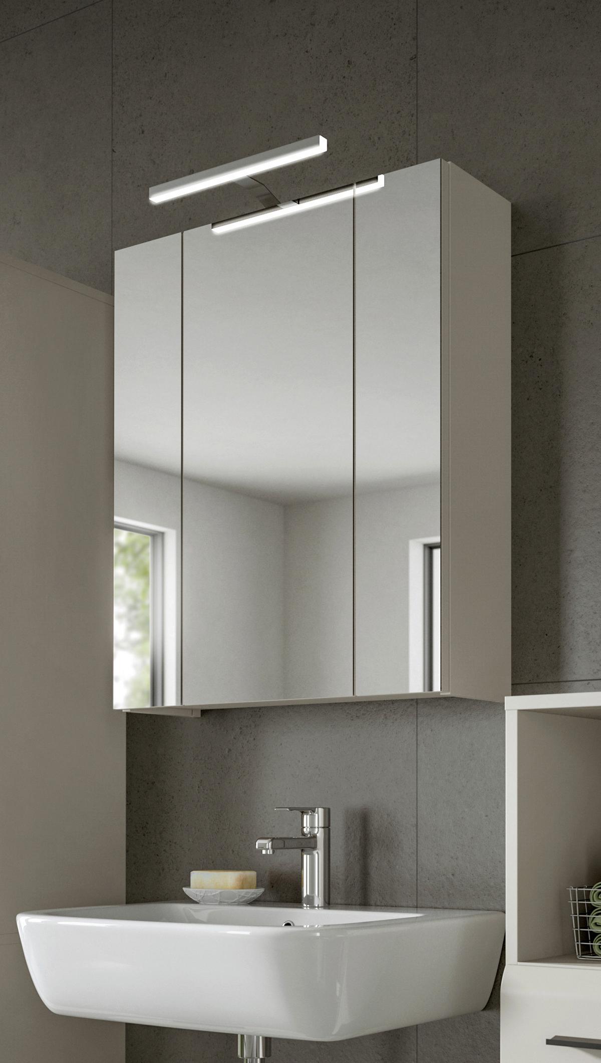 Spiegelschrank Ice Kaschmir - Trend, Glas/Holzwerkstoff (60/70/18cm) - MID.YOU