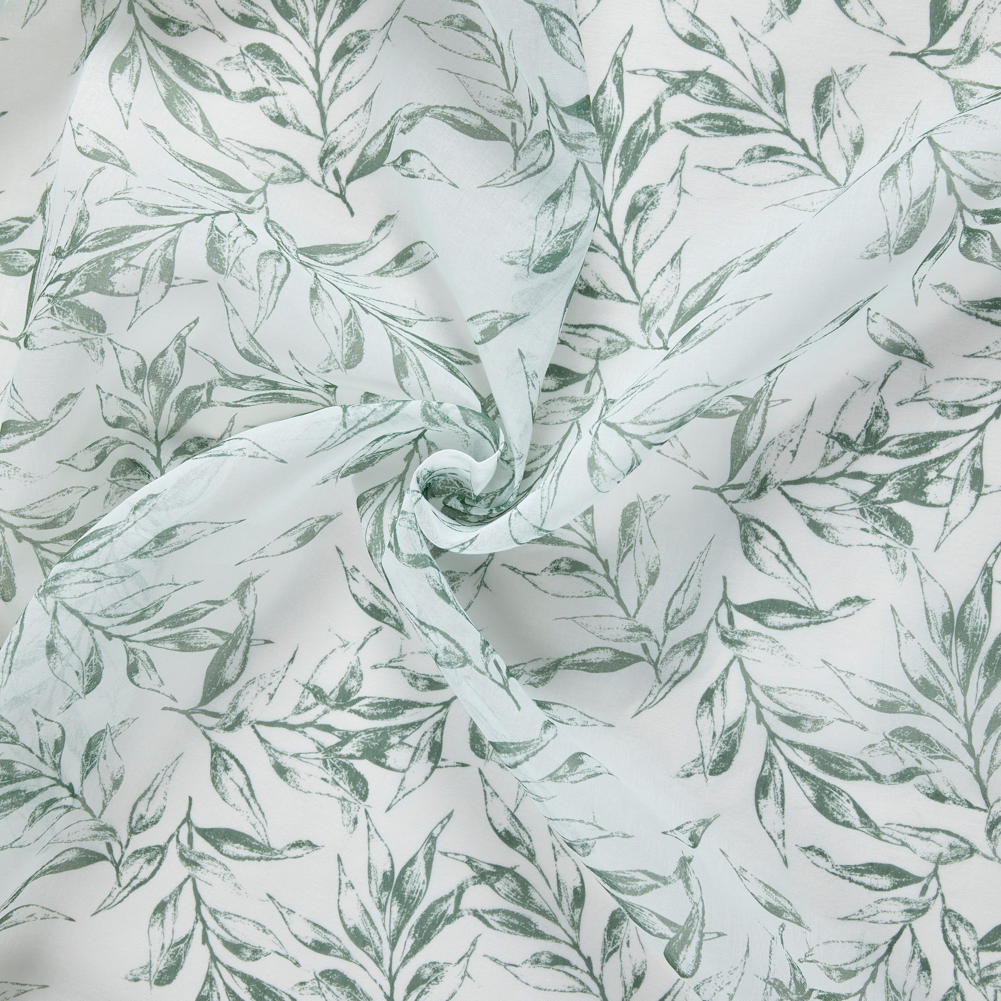 Končana Zavesa Athena - zelena/bela, tekstil (140/245cm) - Modern Living