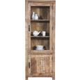Vitrine in Braun aus Mangoholz - Naturfarben, LIFESTYLE, Holz (67/180/42cm) - ZANDIARA