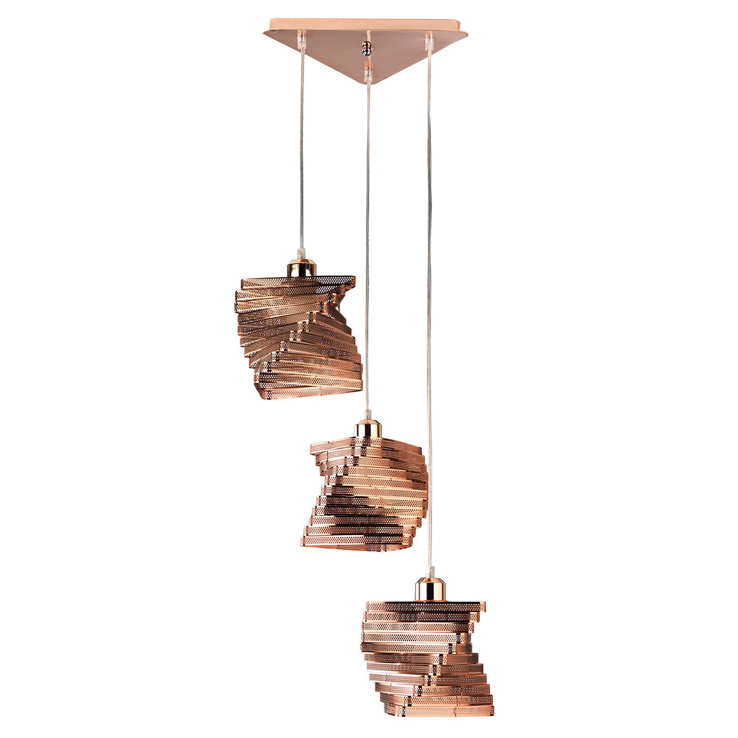 Hängeleuchte Rame Kupferfarben max. 22 Watt - Kupferfarben, Design, Metall (44/120cm)