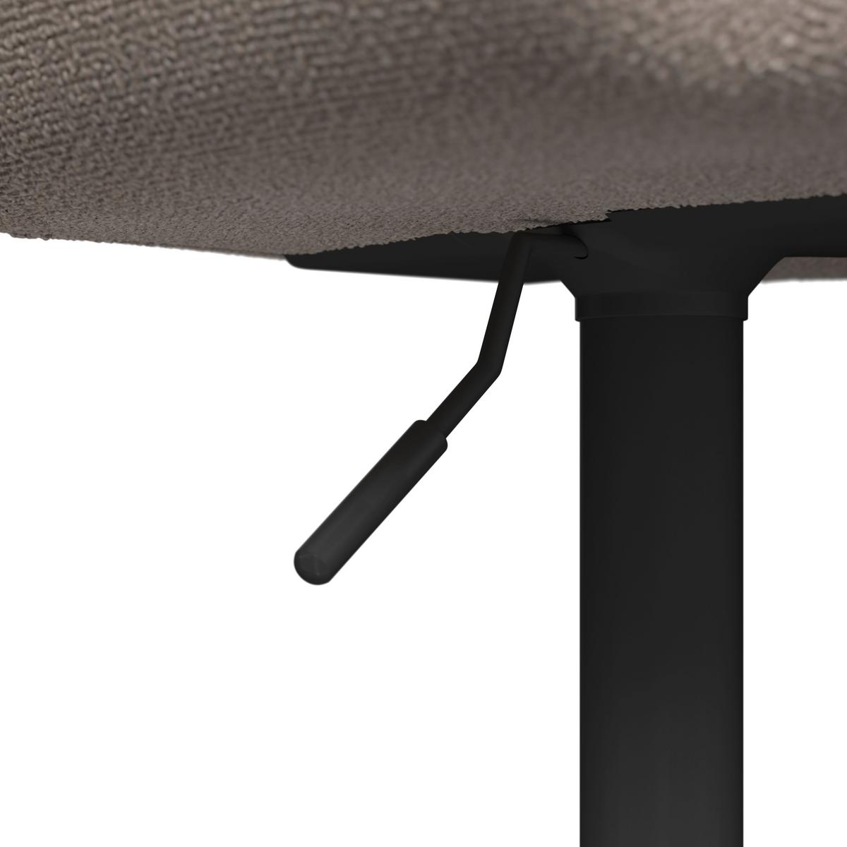 Barhocker Tami Creme Struktur Gepolstert - Creme/Schwarz, MODERN, Holz/Textil (46/82-102/51cm) - Bessagi Home