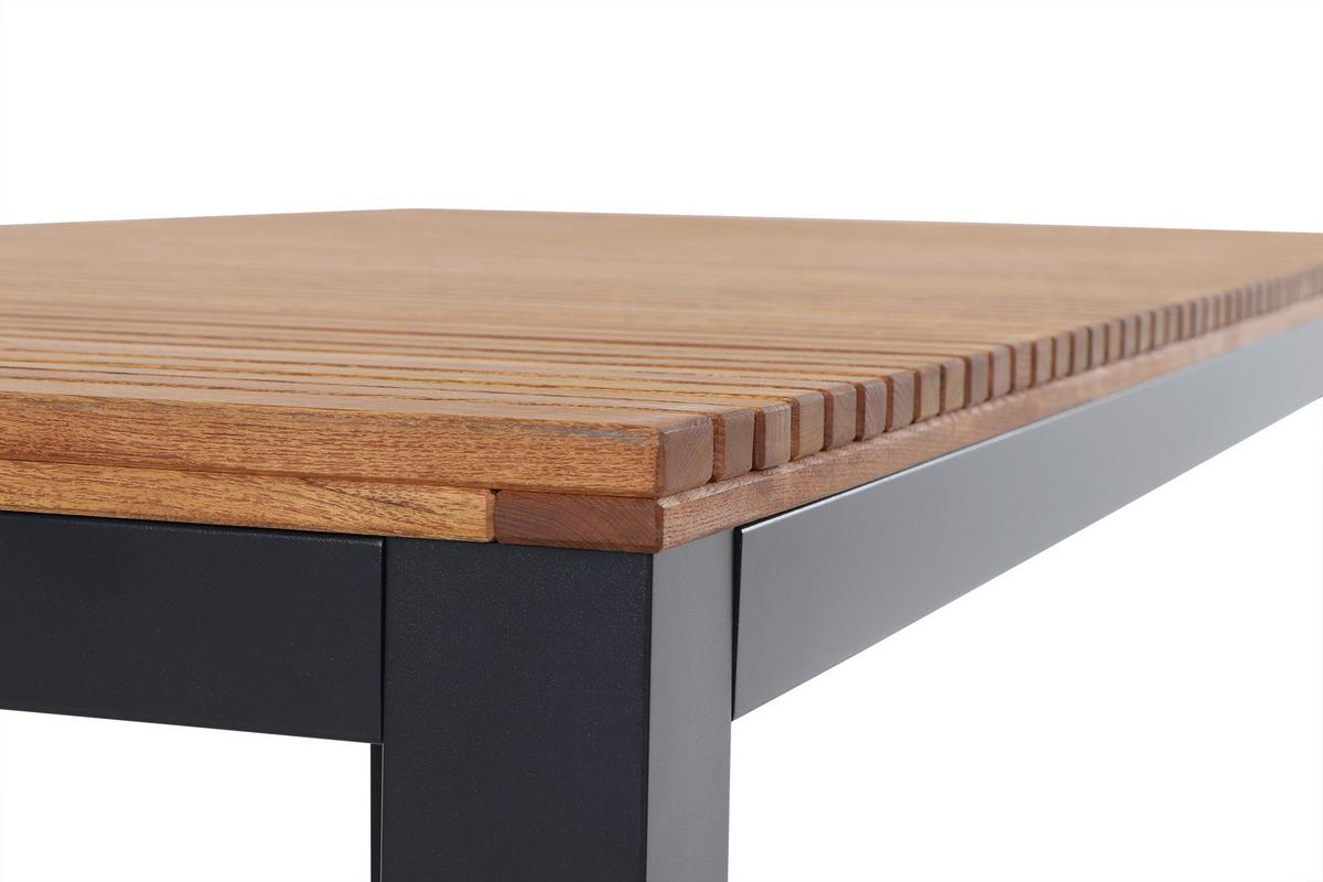 GARTENTISCH N86396 - Anthrazit/Robinienfarben, KONVENTIONELL, Holz/Metall (220/100/76cm) - Siena Garden